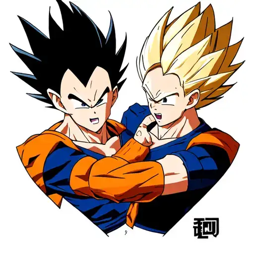Vegeta And Vegeta Majin Esquisse