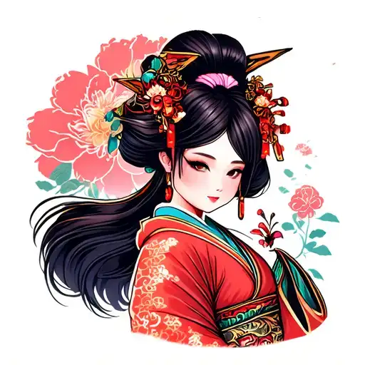Kawaii Geisha Warrior