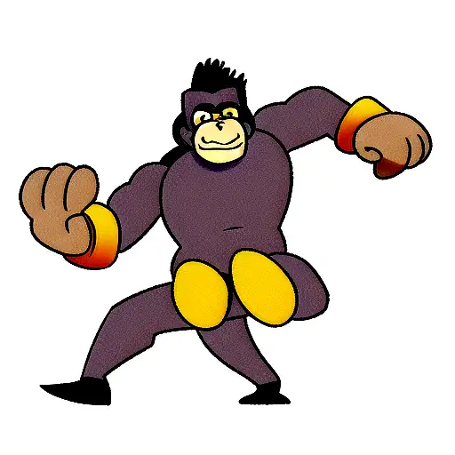 Gorilla In Simpsons Style