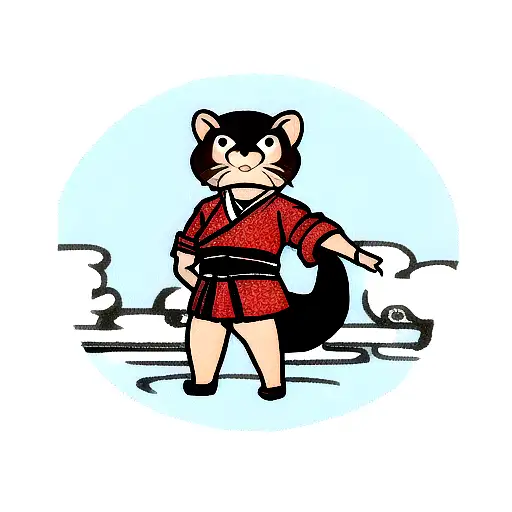 Otter In Samurai Outfit