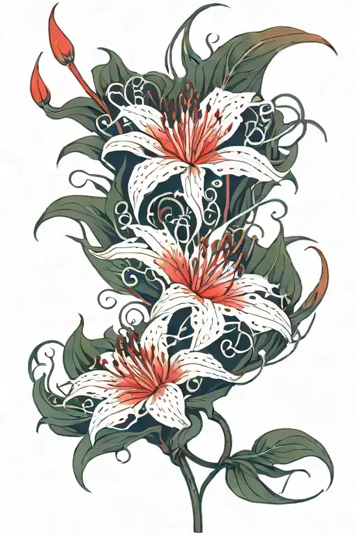 Red Spider Lily Flower