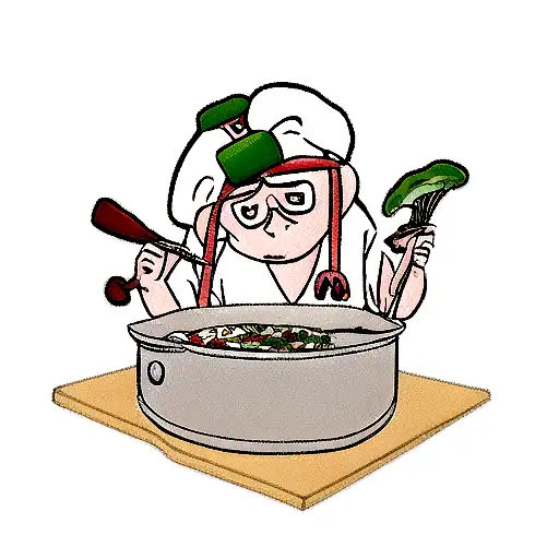 A Realistic Squid Cooking In A Traditional Hawaiian Kitchen