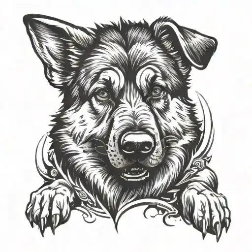 Angry German Shepherd