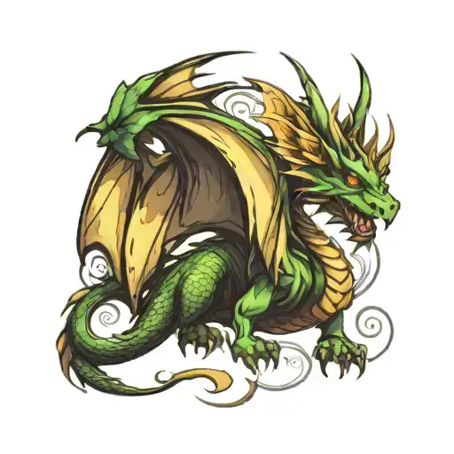 Dragon With Butterfly Wings