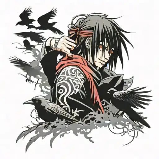 Itachi Uchiha With Crows