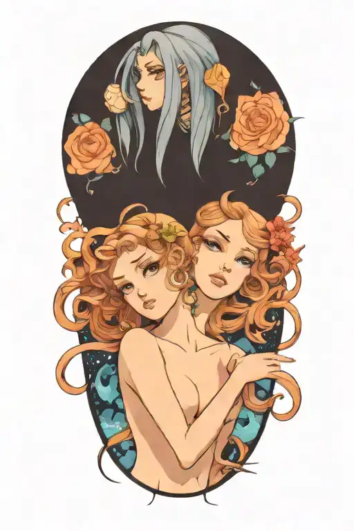 Gemini Zodiac Sign As People Posing