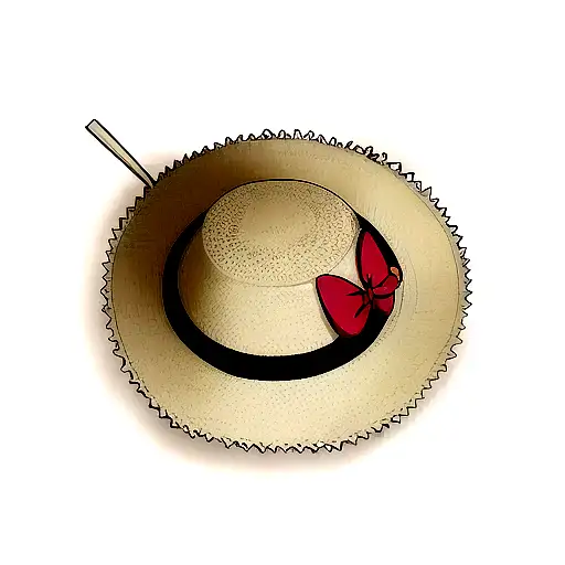 A Straw Hat That Contains A Bunch Of Different Popular One Piece Characters Inside And Around It