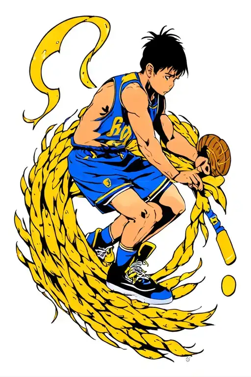 Handicap Symbol With Curry Hair