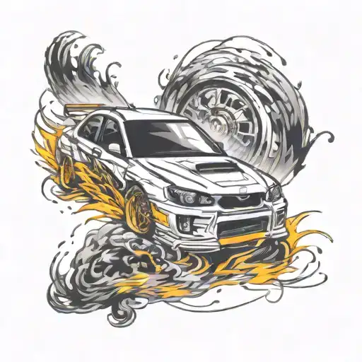 Subaru Wrx Car Drifting