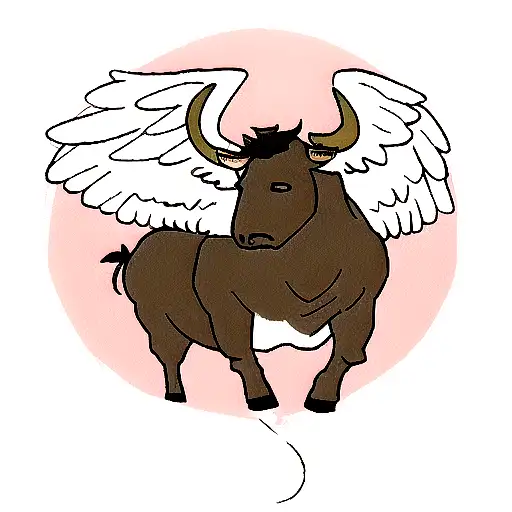 Taurus Bull With Wings
