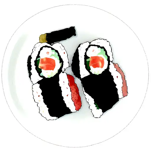 Cartoon California Sushi Roll