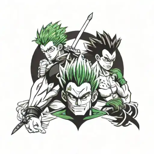 Vegeta And Roranoro Zoro One Piece