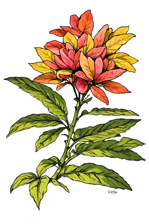 Coffee Plant With Stem