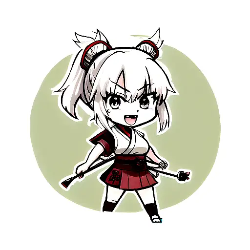 Female Samurai With Kunai