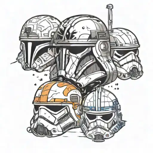 Star Wars Helmets Separated One Of Each