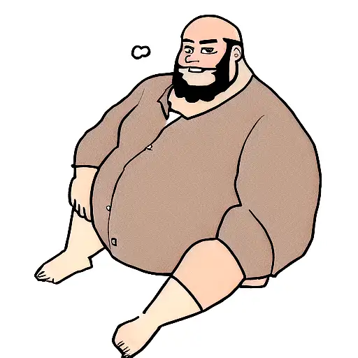 300 Pound Father With Beard And 5 Year Old Son