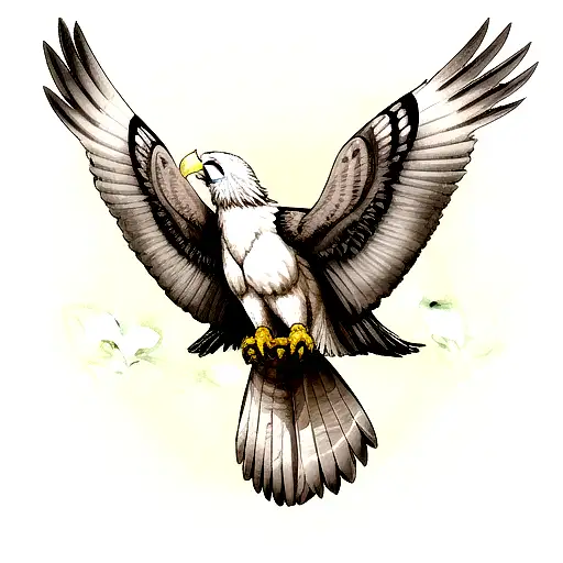 Eagle With Butterfly Wings