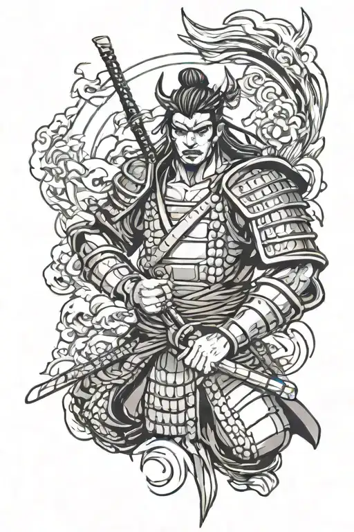 Samurai Warrior Holding