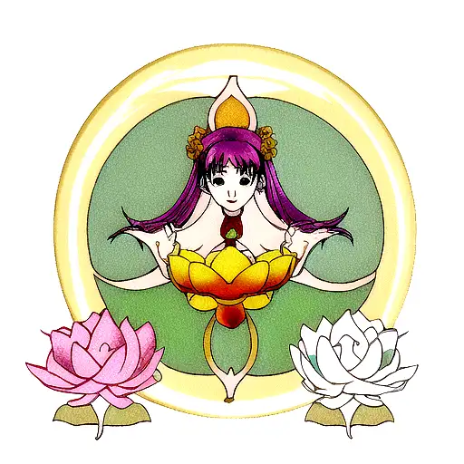 Lotus Flower With The 4 Elements