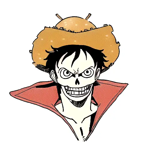 One Piece Monkey D Luffy With Conqueror Haki Skull