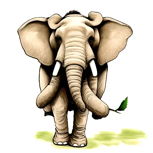 Elephant With Date