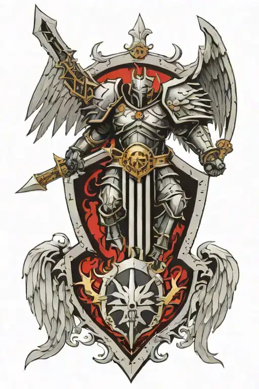 Wulf Wings Shield Warhammer 40K Angel Knight