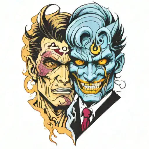 Two Face Gemini Good And Evil