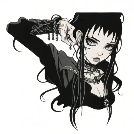 Goth Girl Face Braids