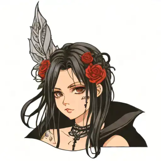 Goth Girl Face Braids