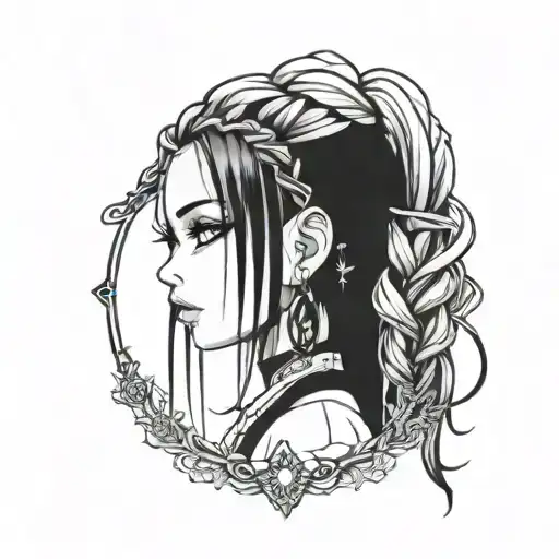 Goth Girl Face Braids