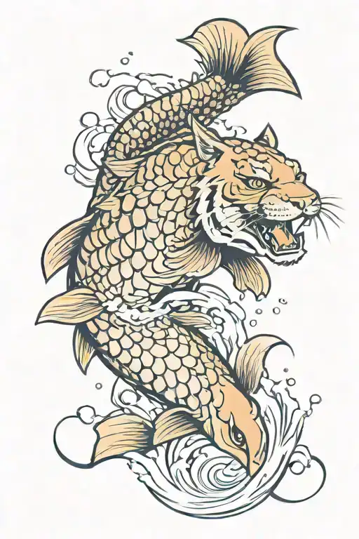 Water Carp Jumping Tiger