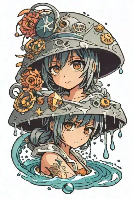 Water Droplets Turning