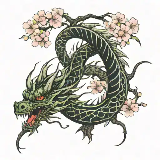 Cherry Blossom Dragon