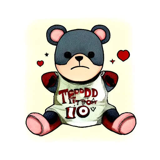 Teddy Bear Stitch Dead Button Eye