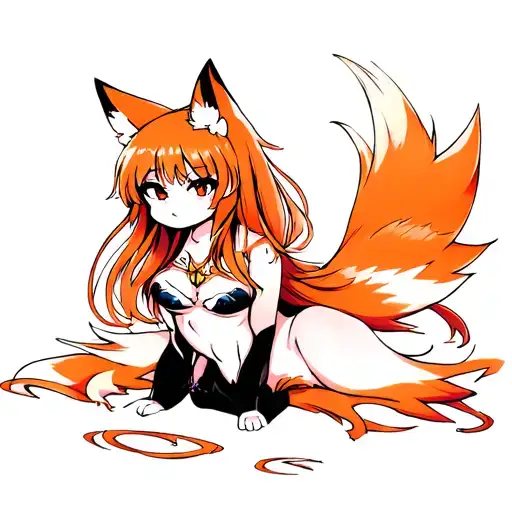 Anime Girl Fox In Full