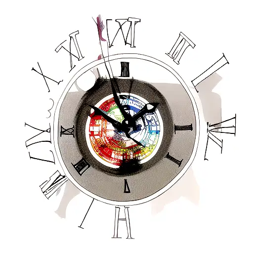 Melting Clock Black Ans