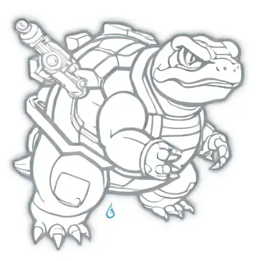 Pokemon Blastoise Shooting Water Cannon