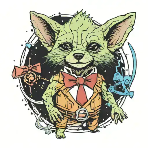 Baby I Am Grott From Guardians Of The Galaxy Holding The Chevy Bow Tie