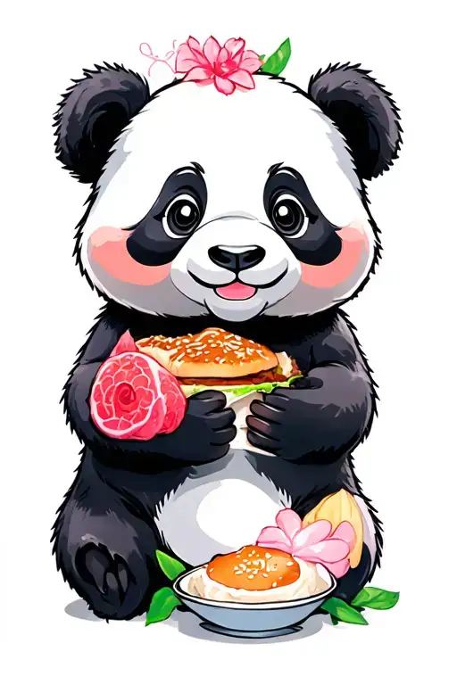 Cute Panda Eating