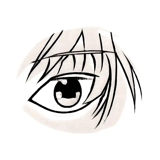 Black And White Female Face Anime