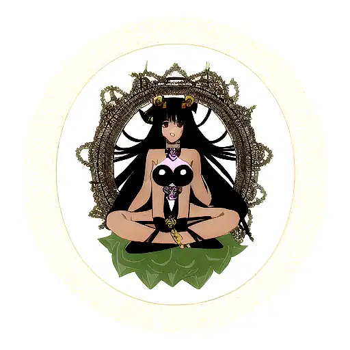 Devine Black Earthy Goddess With Lotus