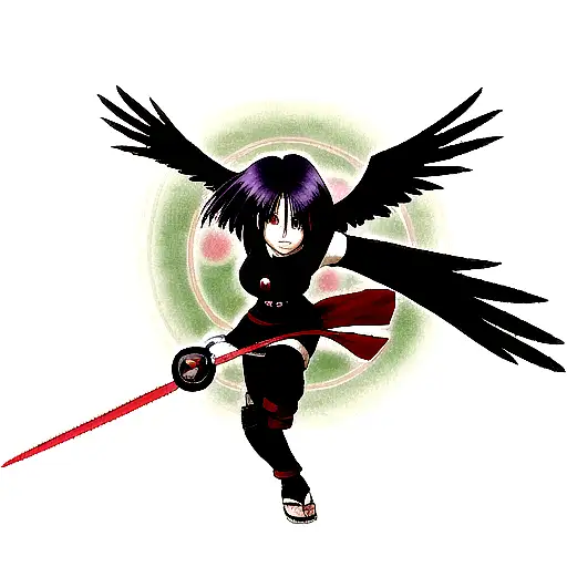 Raven With Sharingan Eyes