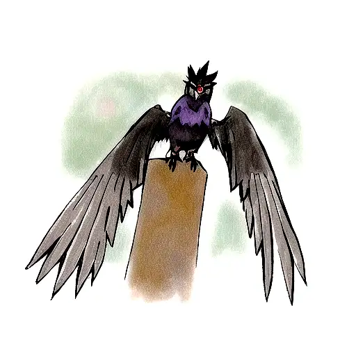 Raven With Smokey Wings