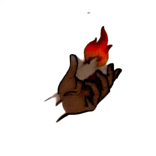 A Hand With A Fire In It