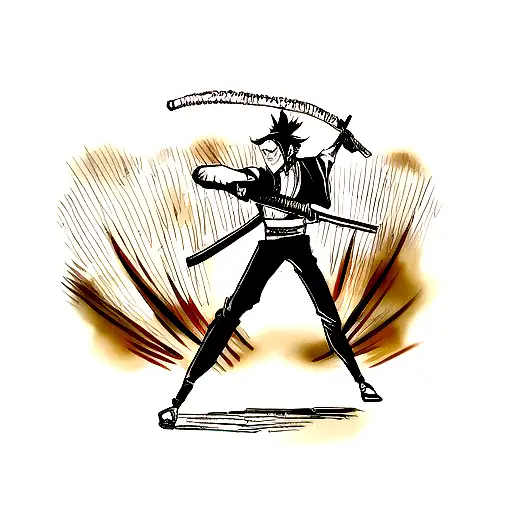 Samurai With Huge Katana