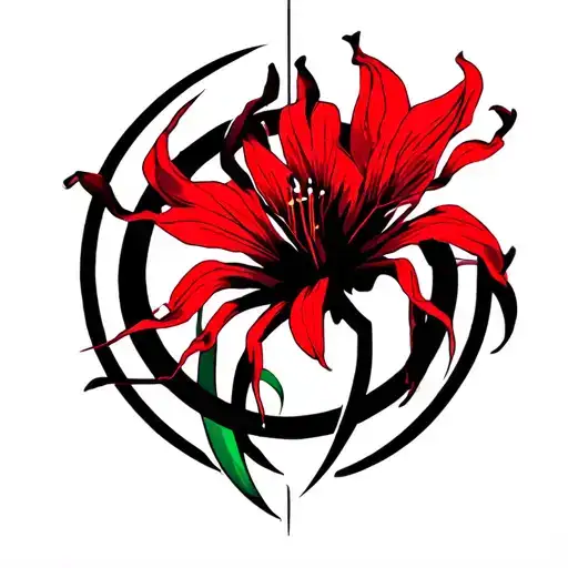 Gara Symbol With Red Spider Lily