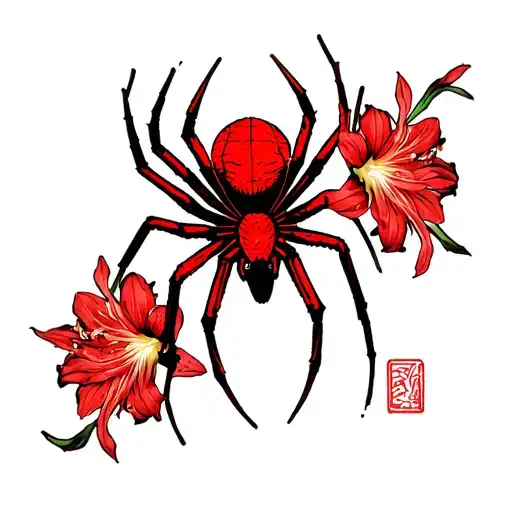 Gara Symbol With Red Spider Lily