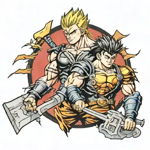 Guts From Berserk And Future Trunks From Dragonball