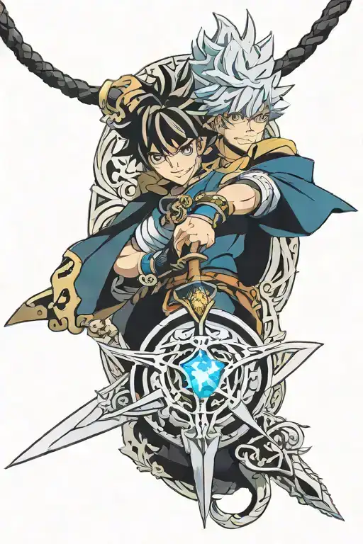 From Black Clover Anime Asta Sword And Juno Necklace