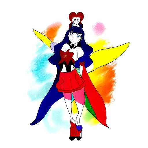 Disney Sleeve With Splashes Of Color